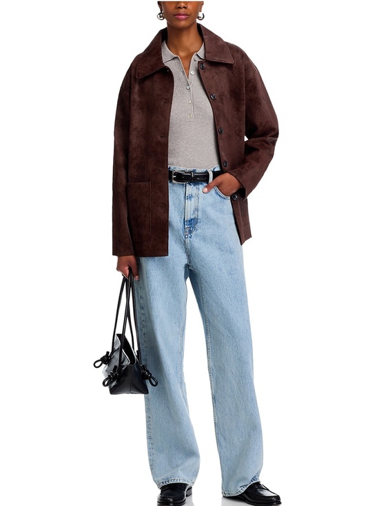 Wayf Jackets & Blazers - NWT Wayf Rita Faux Suede Jacket Chocolate Brown Size S